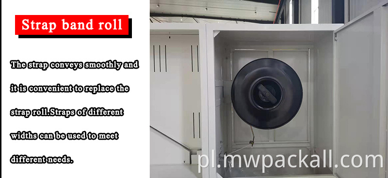 w pełni automatyczna maszyna do spinania palet pionowa maszyna pakująca z taśmą uszczelniającą,